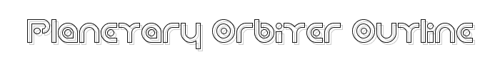Planetary Orbiter Outline font